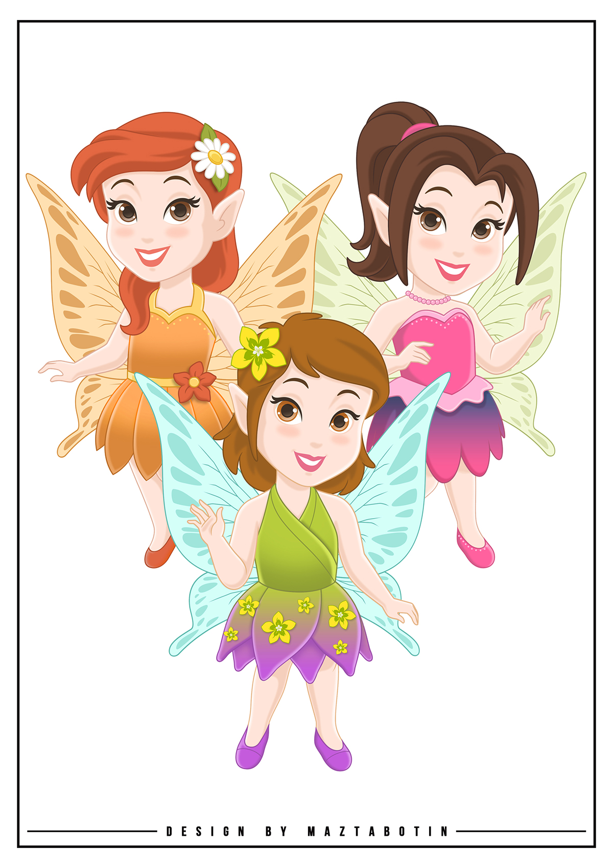 Cartoons Character animals todlers Fairies baby