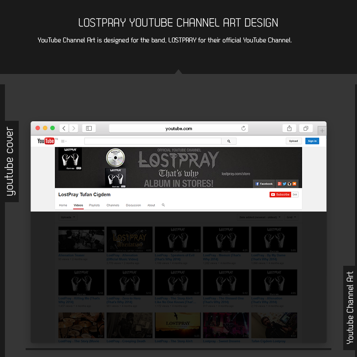 Youtube Art YouTube Art Design cover design header design youtube LOSTPRAY lostreaper Tuncay Dinch
