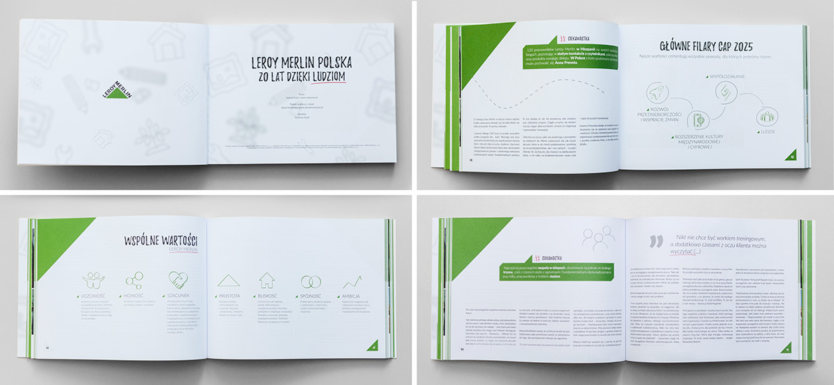 Adobe Portfolio book design book anniversary Leroy Merlin leroy merlin poland typesetting dtp Adobe InDesign