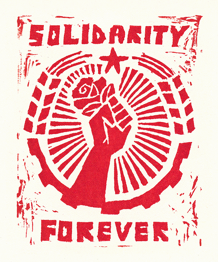 communist art INTERNATIONAL WORKERS DAY mayday mayday 2020 relief print Rubber Stamp socialism socialist art Solidarity solidarity forever