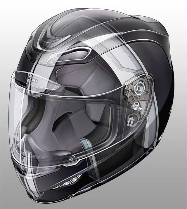 technical illustration product illustration motorcycle illustration Cutaway Illustration
