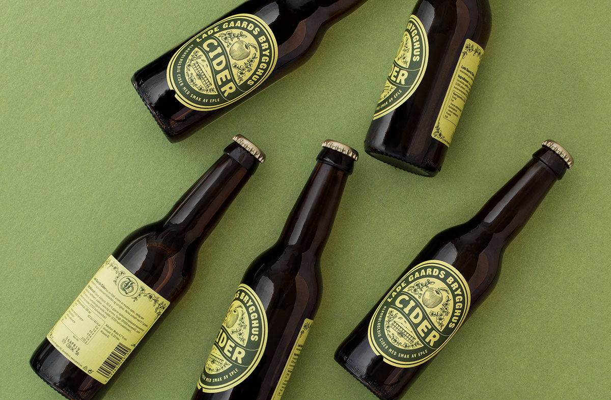 Packaging graphicdesign cider alkohol Label bottles Scandinavian apples