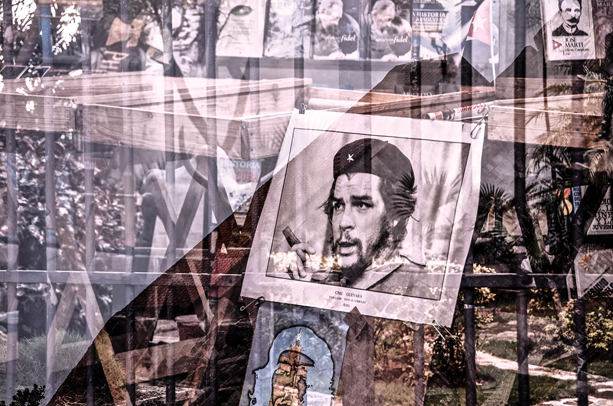 Che Guevara havana cuba triple exposure digital Editing  colors communism history politics vacation trip Hero revolution Memorial