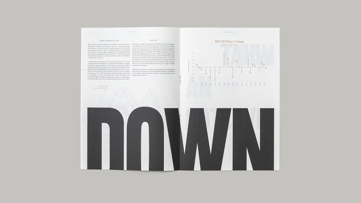 clean type Layout magazine grid newspaper bold foil bronze print Data infographics