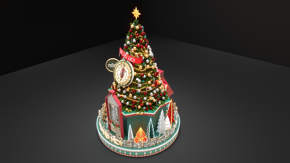 christmas Tree 3ds max art direction  Render corona omar metwally