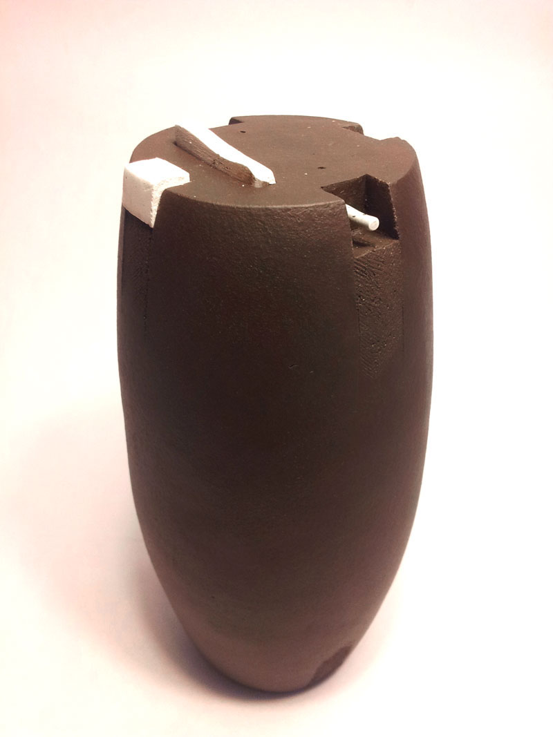 ceramic black White vessel