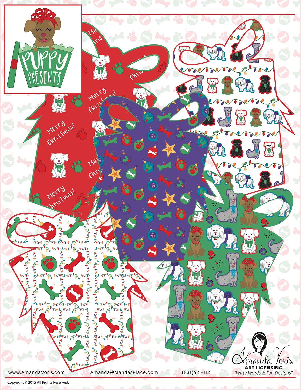 dogs dog puppy vector Christmas Holiday animal animals Presents puppies