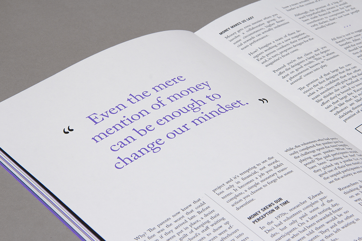 magazine 99U Quarterly Behance purple design graphic simple Beautiful minimal type black creative modern