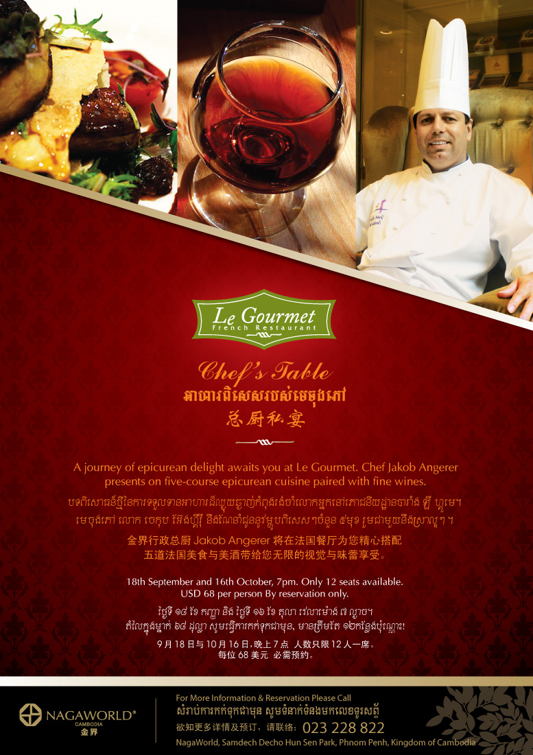 nagaworld print ad chef table Food  poster
