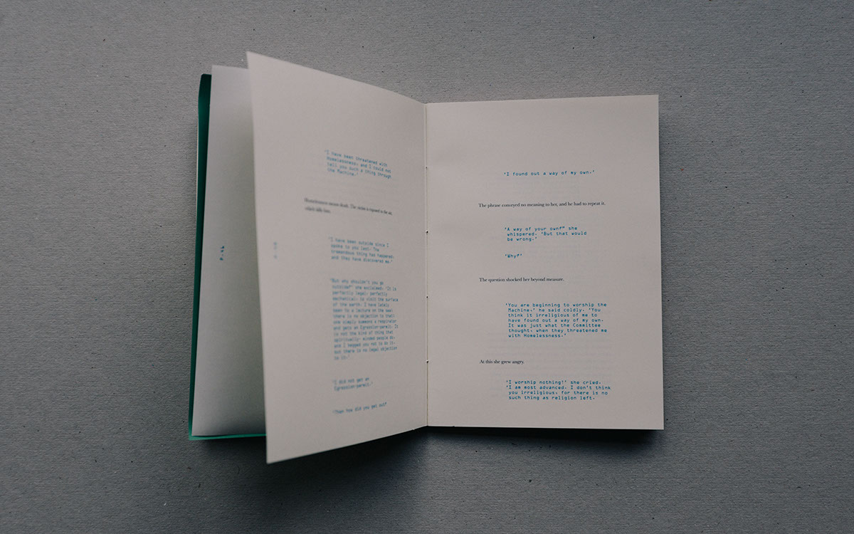 book book design typography   editorial art direction  the machine stops novella