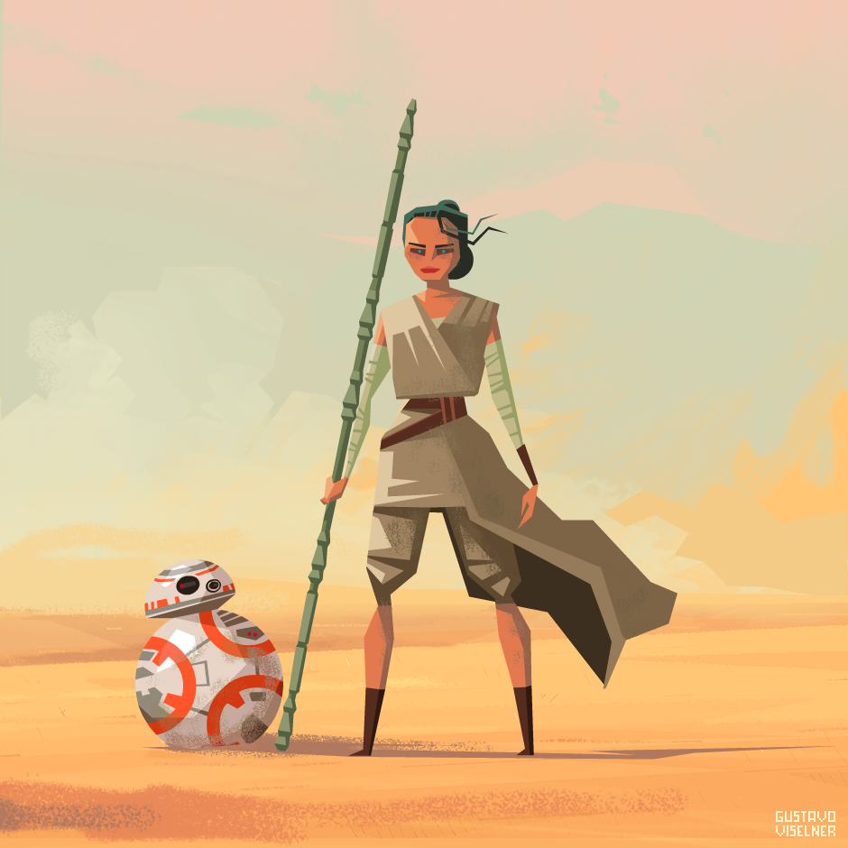 The Force Awakens star wars BB-8 bb8 rey Daisy Ripley droid cartoon Character