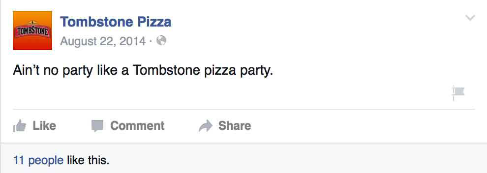 Pizza tombstone social media dominos back to school moms cool Cheese pepperoni family frozen pop culture