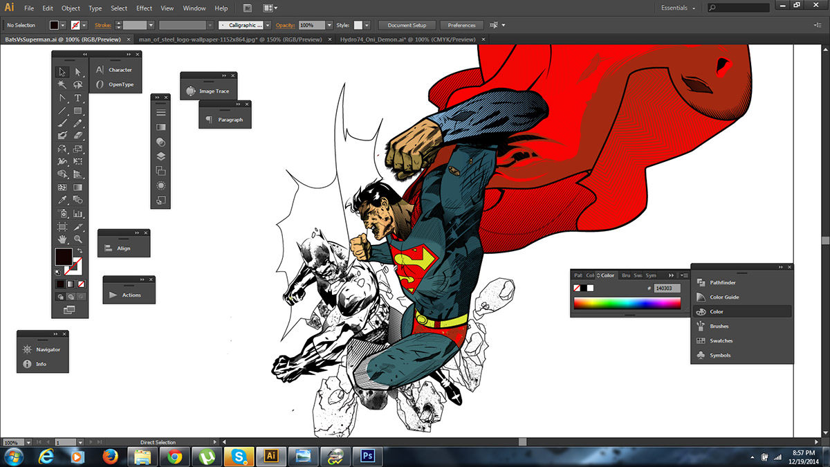 superman batman Illustrator