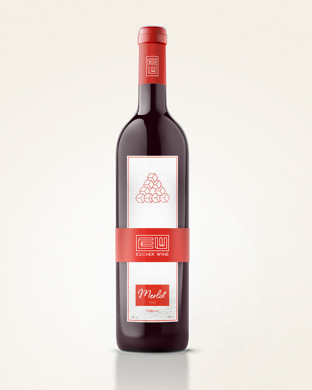 Adobe Portfolio Escher Wine escher Merlot Red wine wine label m.c. escher