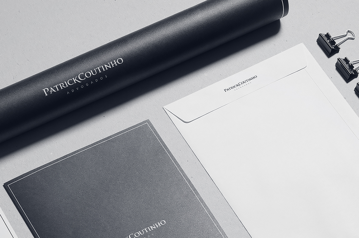 logo redesign lawyer law firm b&w black & white less Stationery Responsive