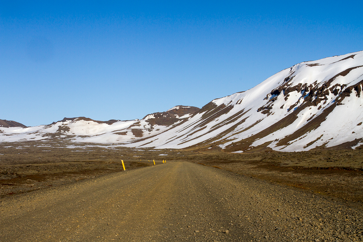 Driving roads iceland off road Nature gravel view snow summer