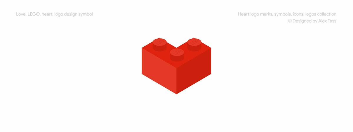 Love, LEGO, heart logo design symbol