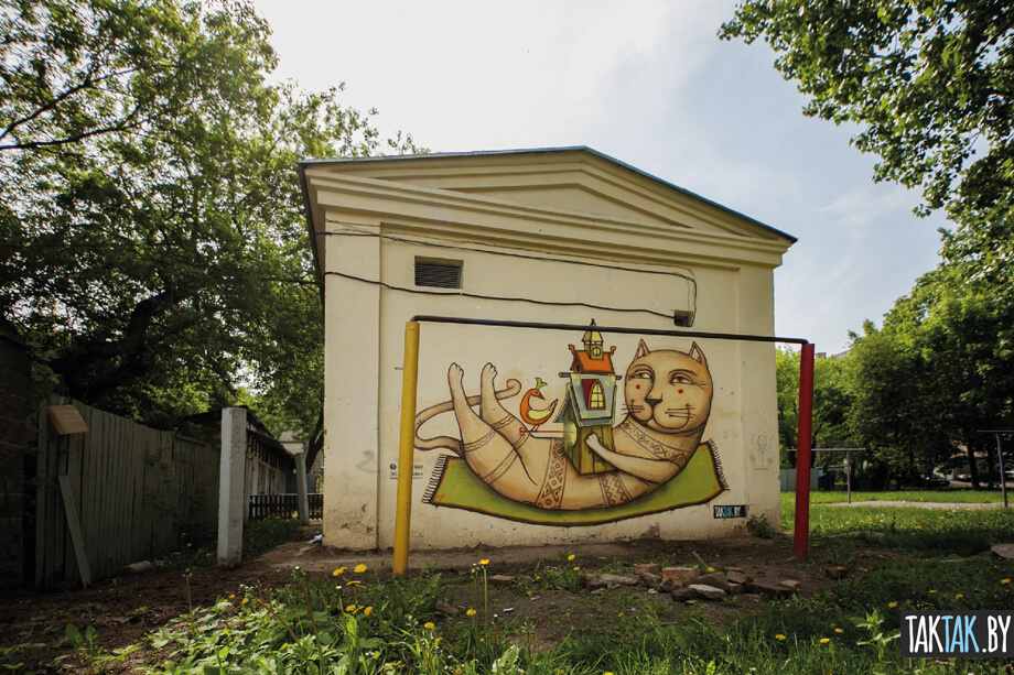 taktak_by grapewave Kontra cowek streetart стритарт граффити коты cats minsk