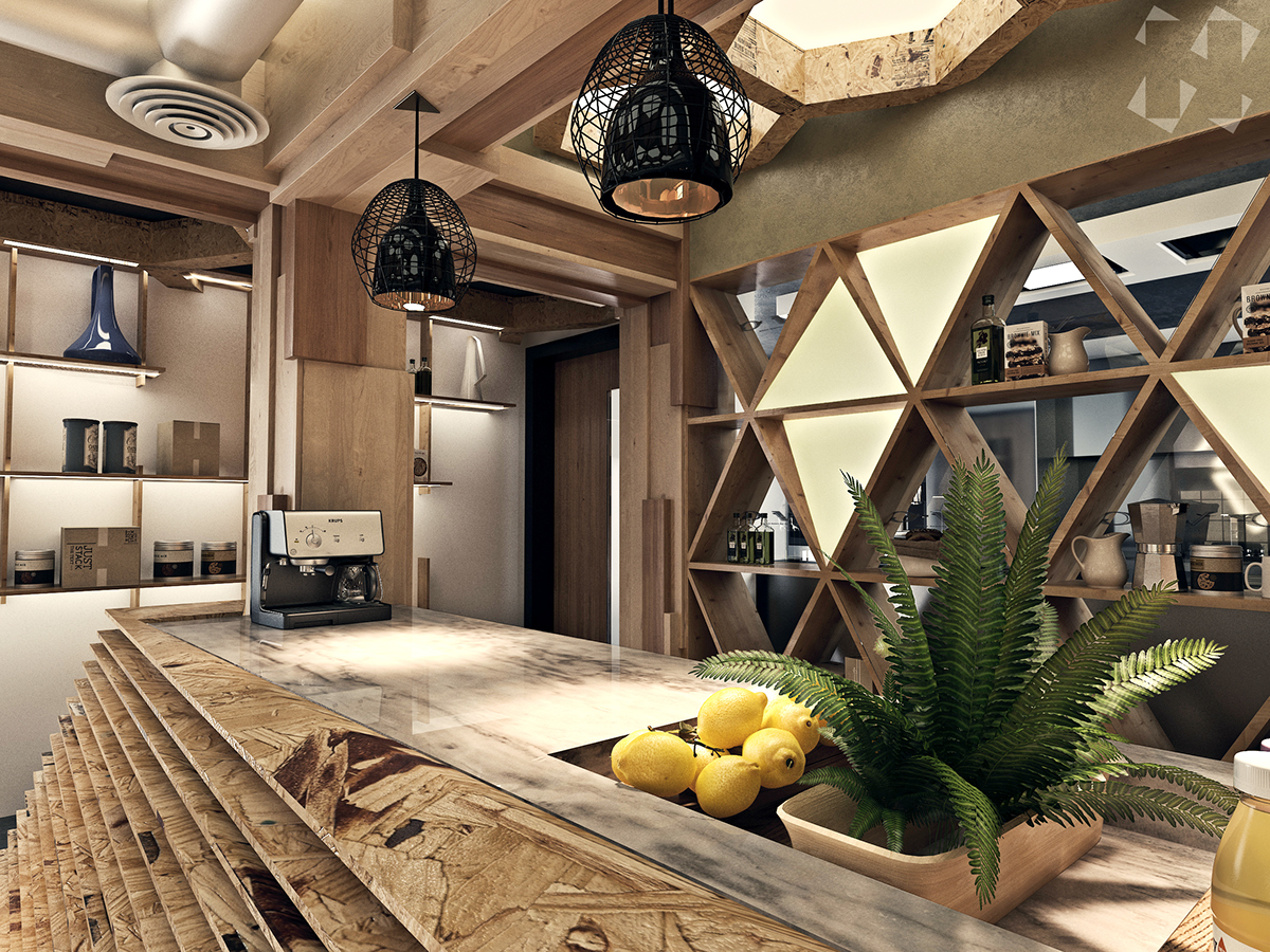 restaurant Interior Render rendering CG archviz 3D modelling postprocessing 3dsmax photoshop vray decor