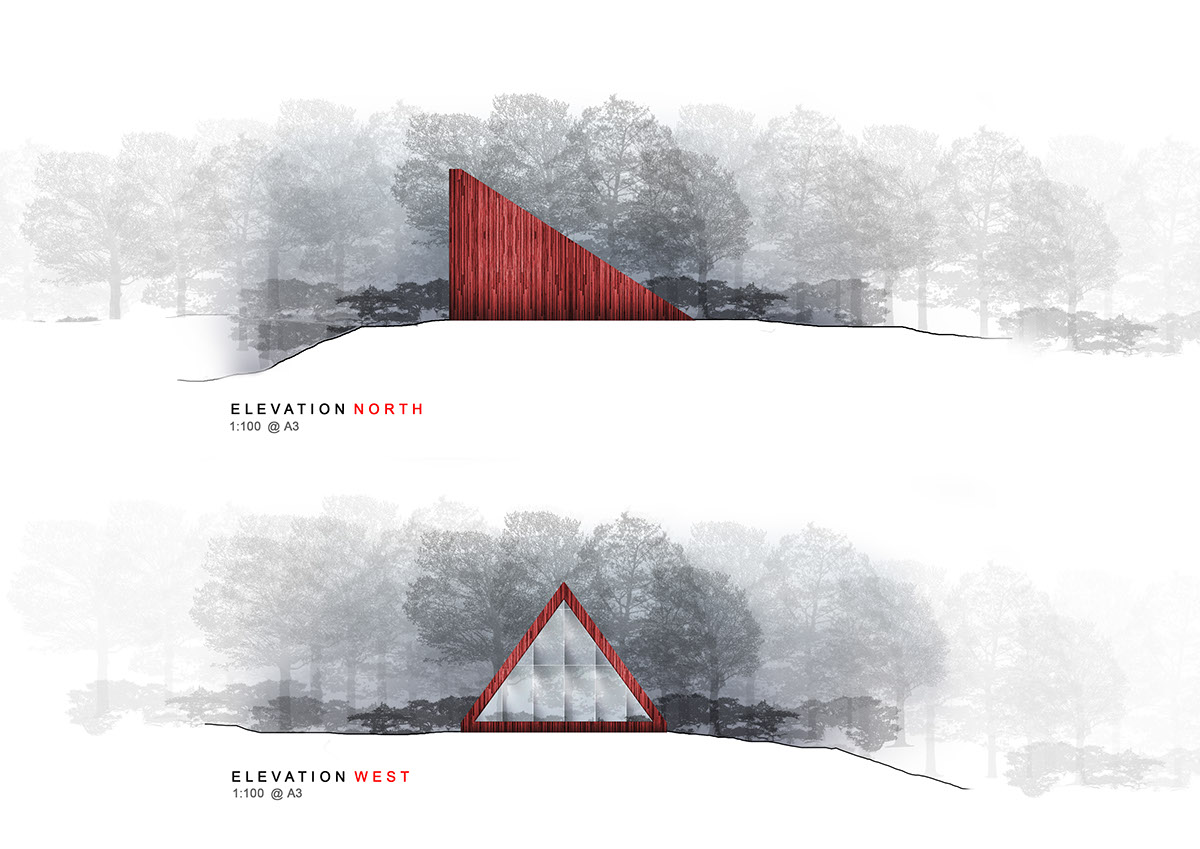 Adobe Portfolio red Red riding hood narrative Transcription retreat play Soutlion tale nursery rhyme graphical architectual Superarchitects ArchDaily