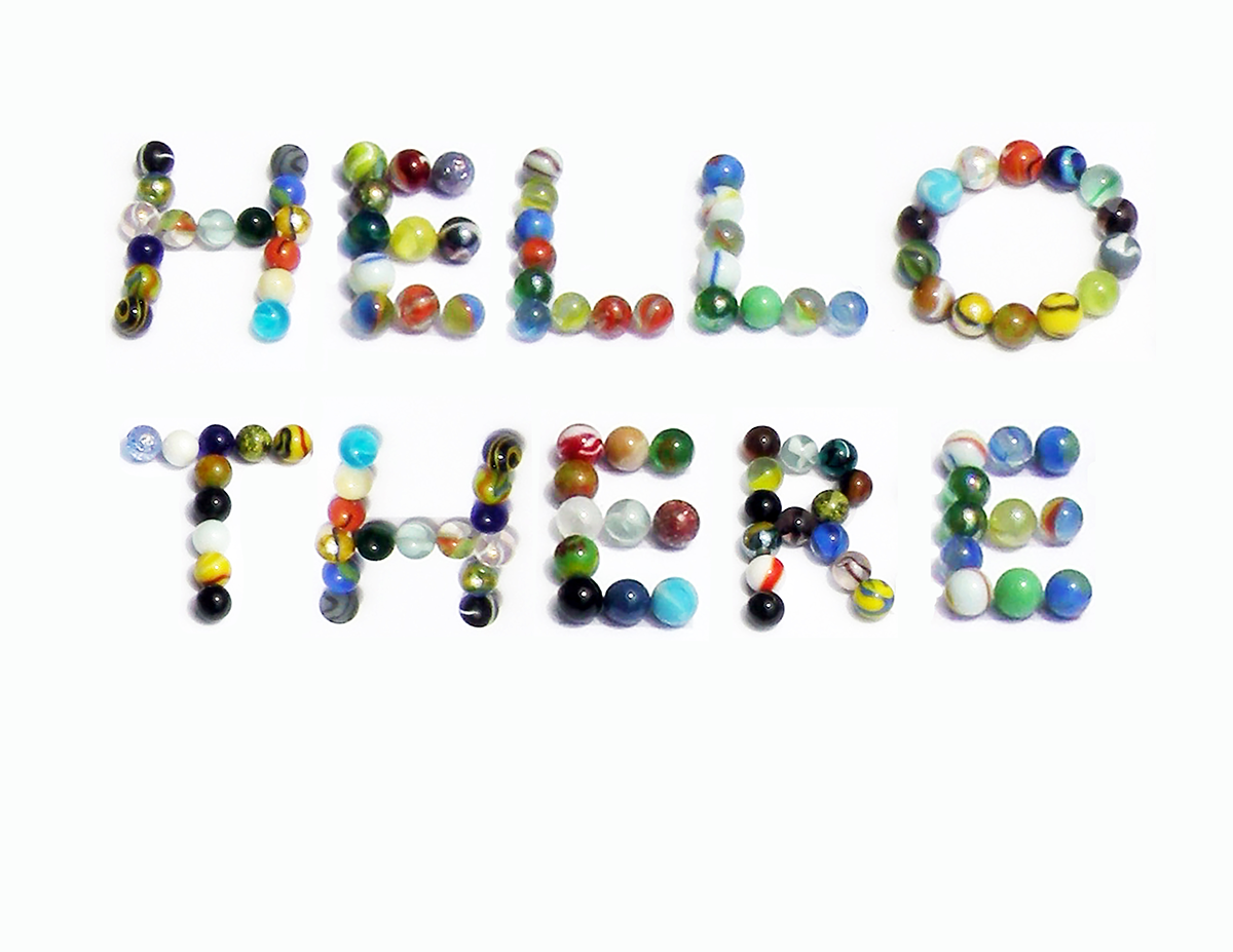 Custom Typeface marbles font experimental hand made fonts