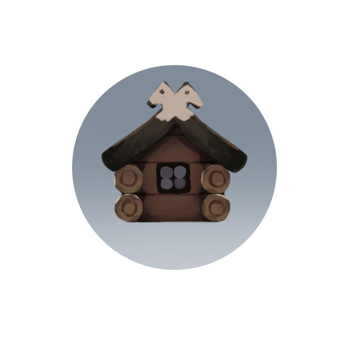 Game Art assets props props design Digital Art  2D wooden house Cartoony