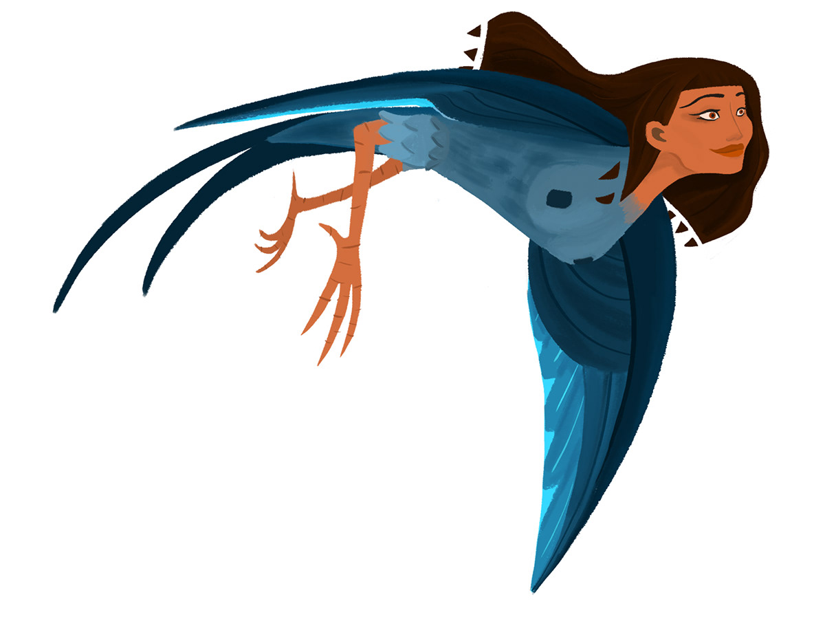 ILLUSTRATION  Character design  desert Mytology fantasy harpy bird