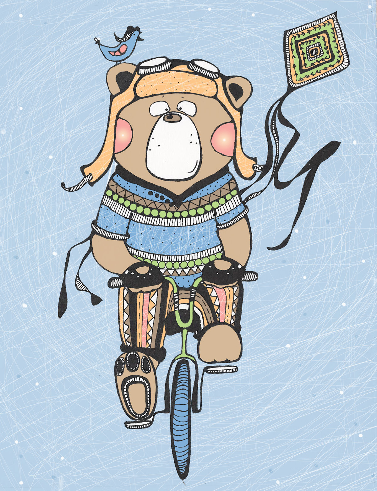 медведь мистермедведь postcard art открытка рисунок персонаж мишка друзья детскаяиллюстрация детскийперсонаж