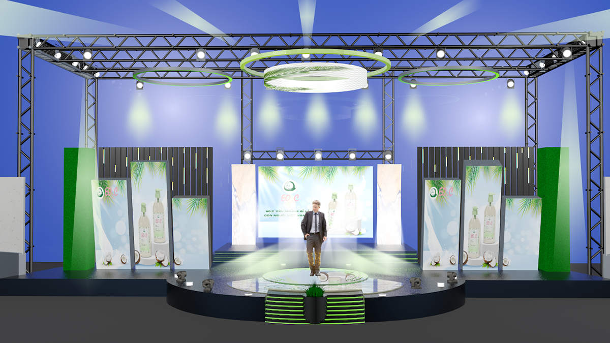Event STAGE DESIGN c4d launch marketing   Advertising 