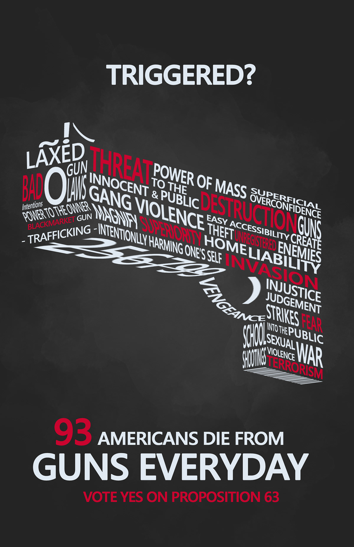 Gun Laws gun violence Preventing Gun violence Proposition 63 typography  
