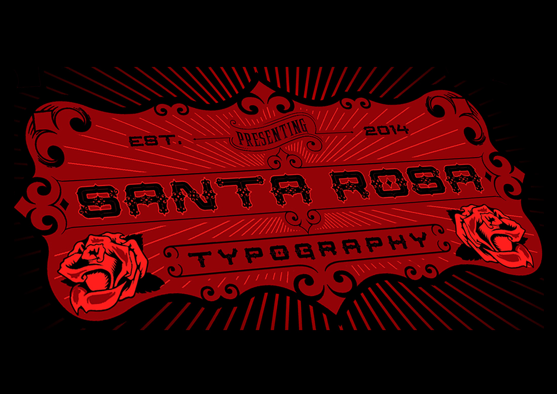 font Typeface glyphs western Latin Carnival santa rosa santa rose Jon Swinn