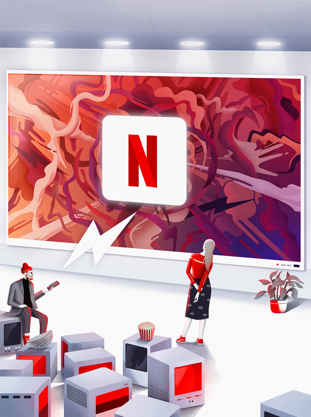 brand design apple Netflix creative ILLUSTRATION  editorial magazine inspiration adobe