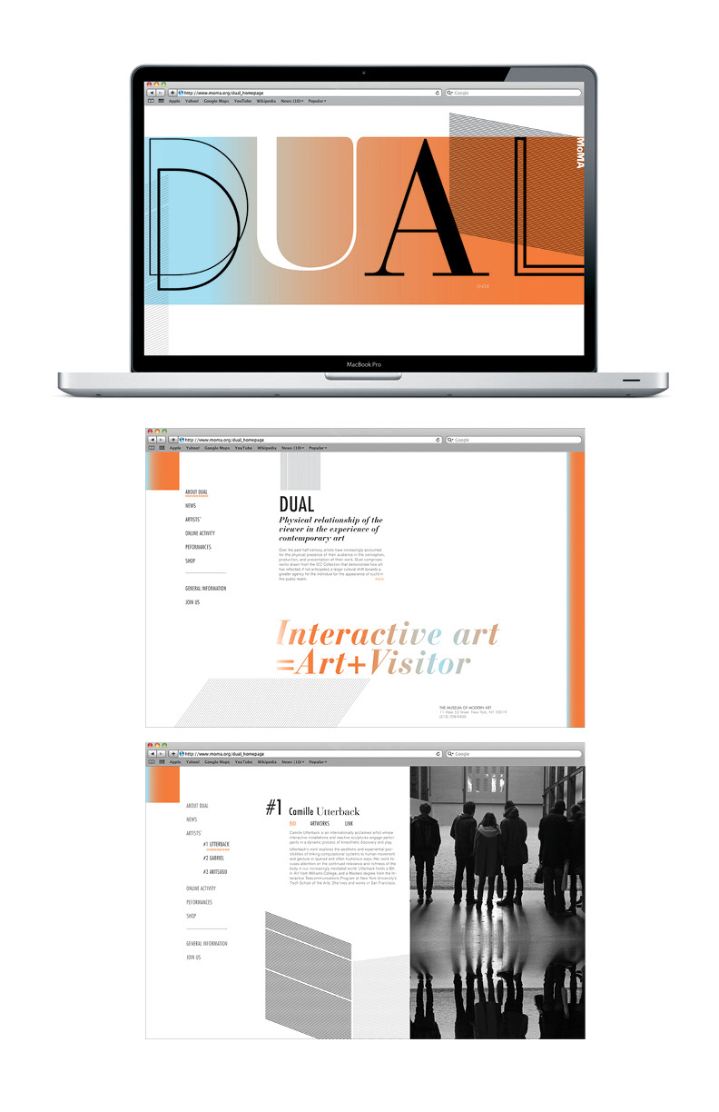 magazine layout Exhibition  graphic interactive art line dual