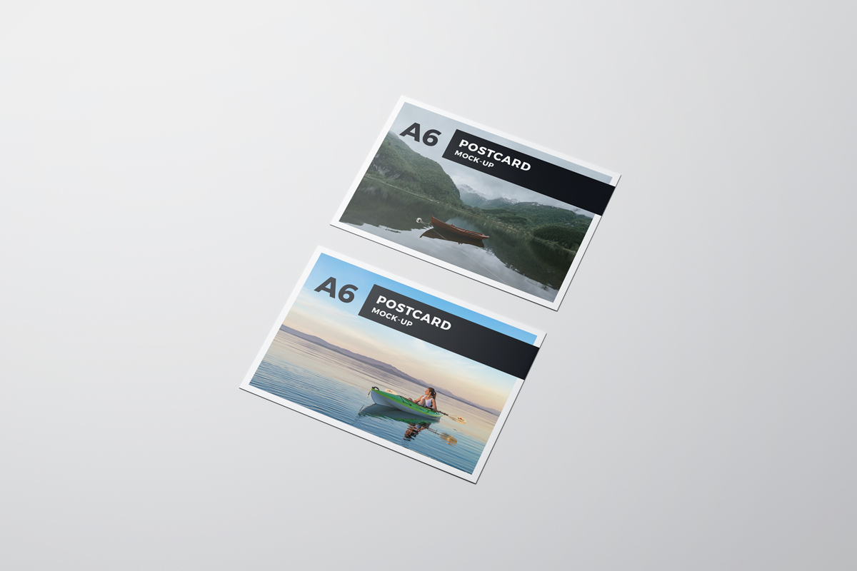 Download A6 Flyer / Postcard Mockup / 3D Visualization on Behance