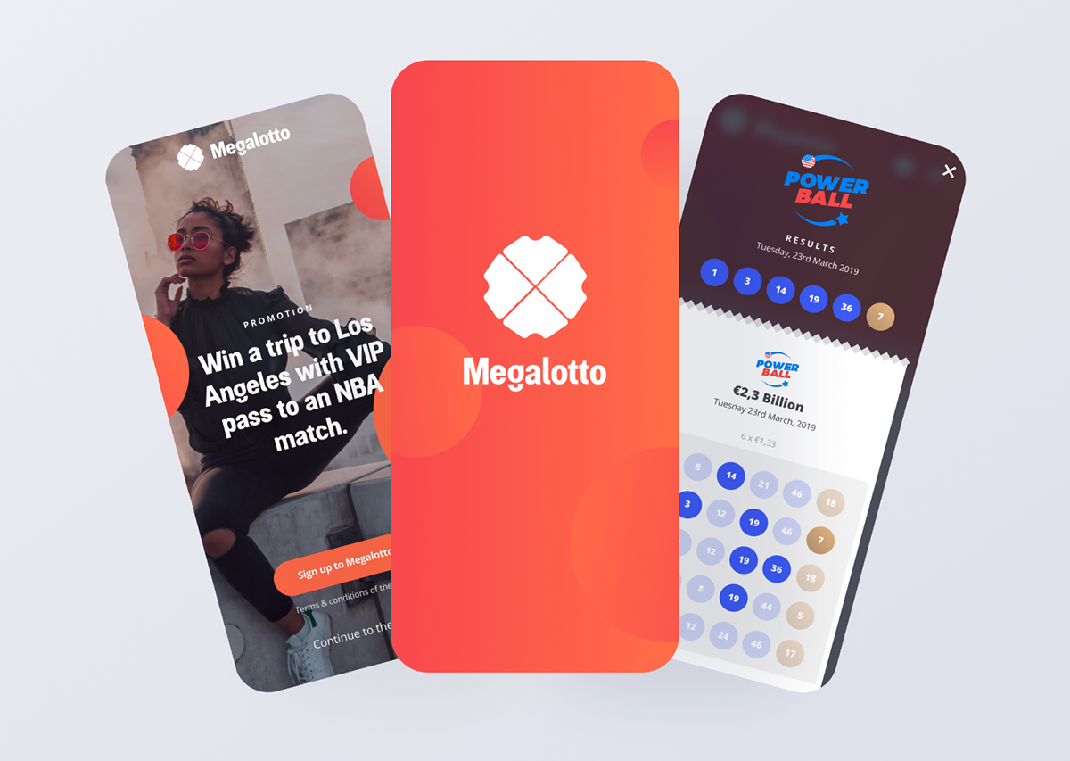 app betting casino design gambling Lotto UI branding  mega megalotto