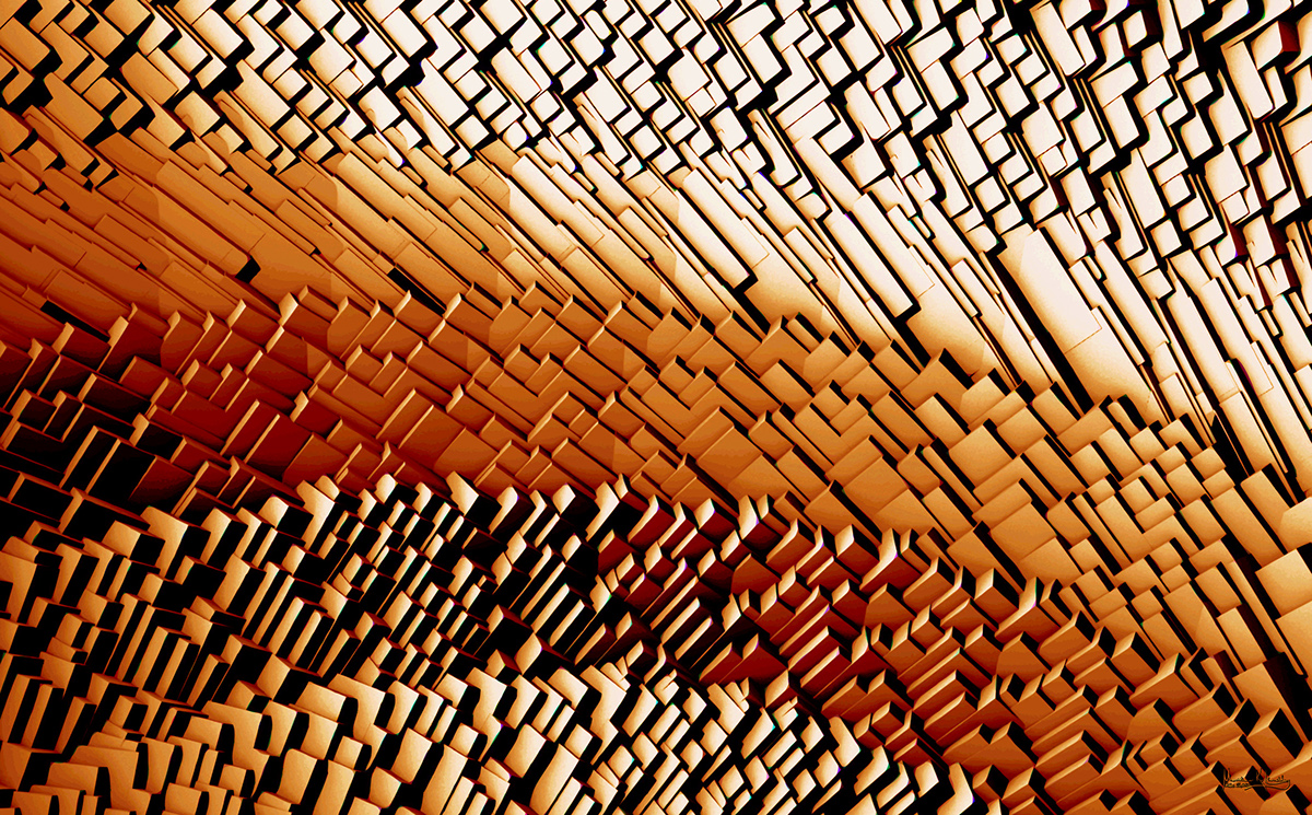 blocks cubes oranges bricks pattern Abstracts