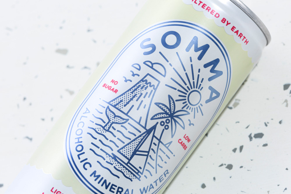 Can Design can wine mineral water packaging design seltzer design Seltzer Packaging