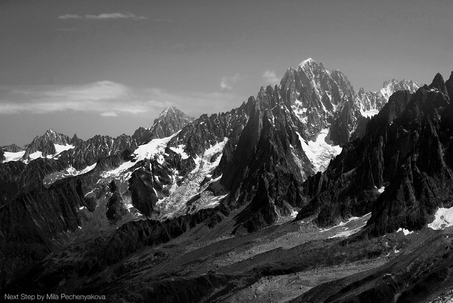 monte rosa alps mountain snow summer Landscape Black&white b&w graphic