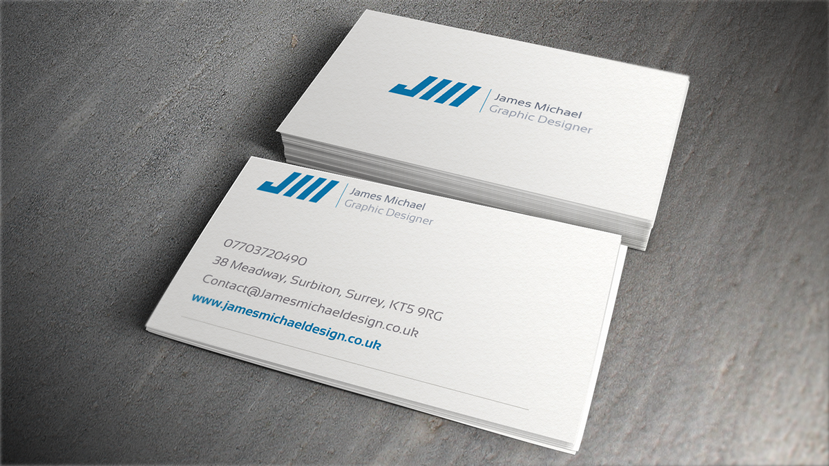 identity business card cards Mockup mock up blue White clean matte grunge james michael yeousch