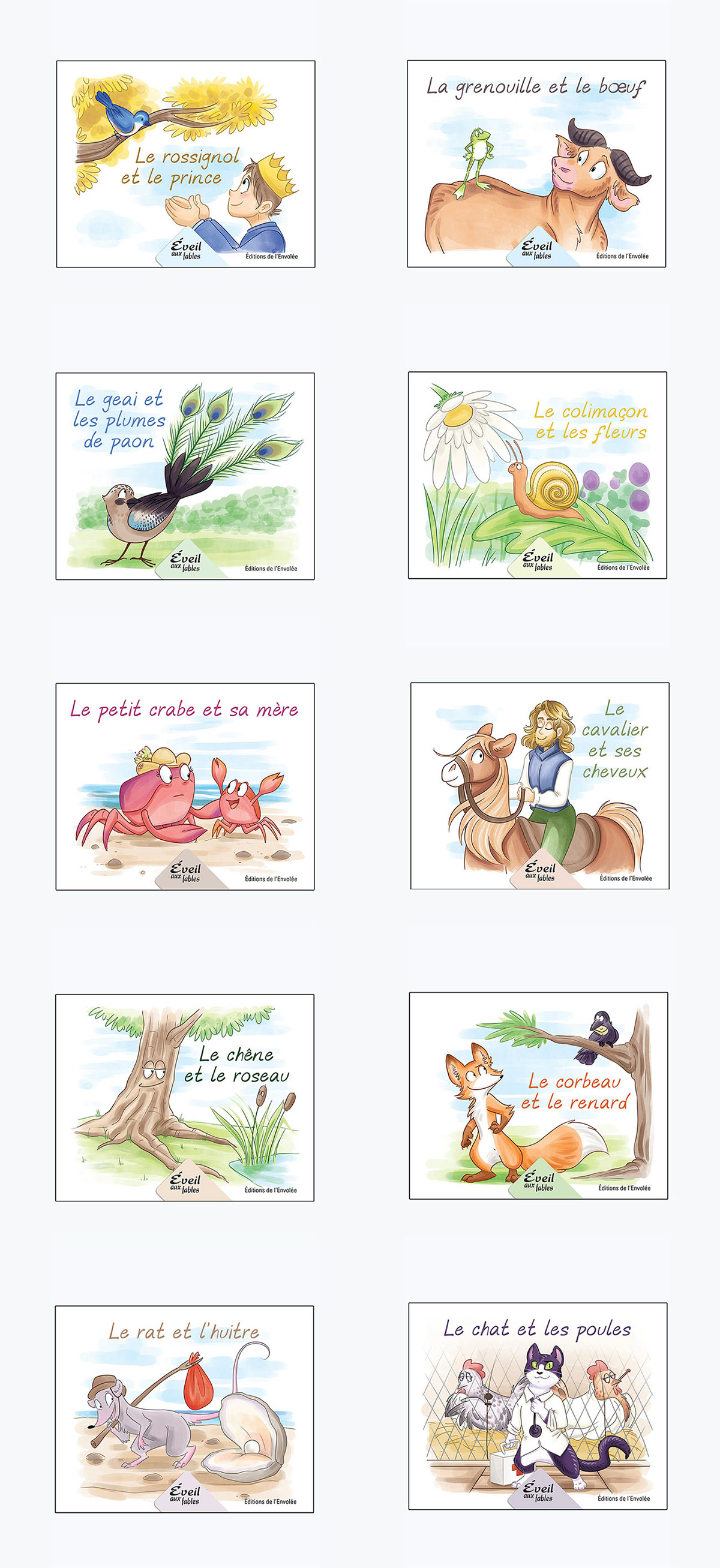 Child art children's book Collection digital illustration envolée Fables FOX livres enfants