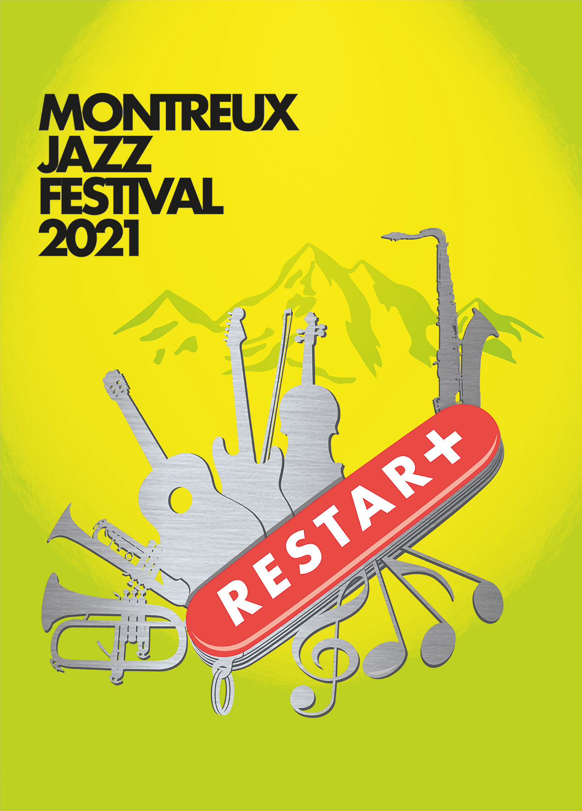 artwork colorful graphic design  ILLUSTRATION  jazz minimal montreux music Poster Design