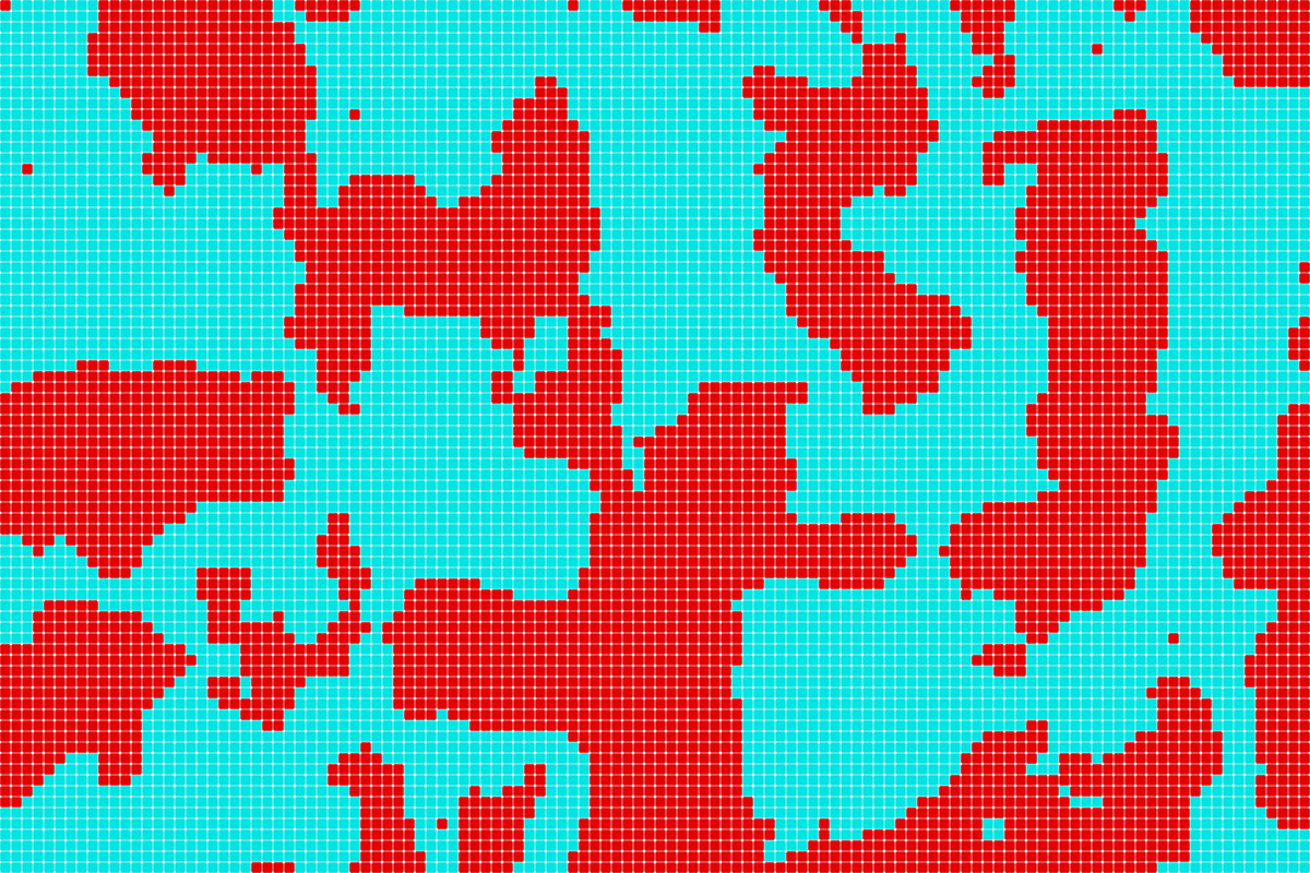 pattern grid block digital abstract coloured vibrant generative algorithmic geometric