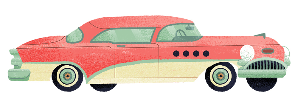 Cars drawn texture book design logo editorial children story ILLUSTRATION 