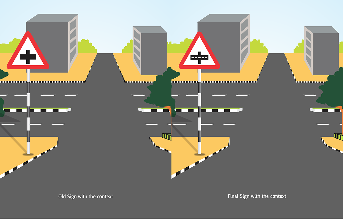 Redesigning Cautionary Traffic Signs on Behance