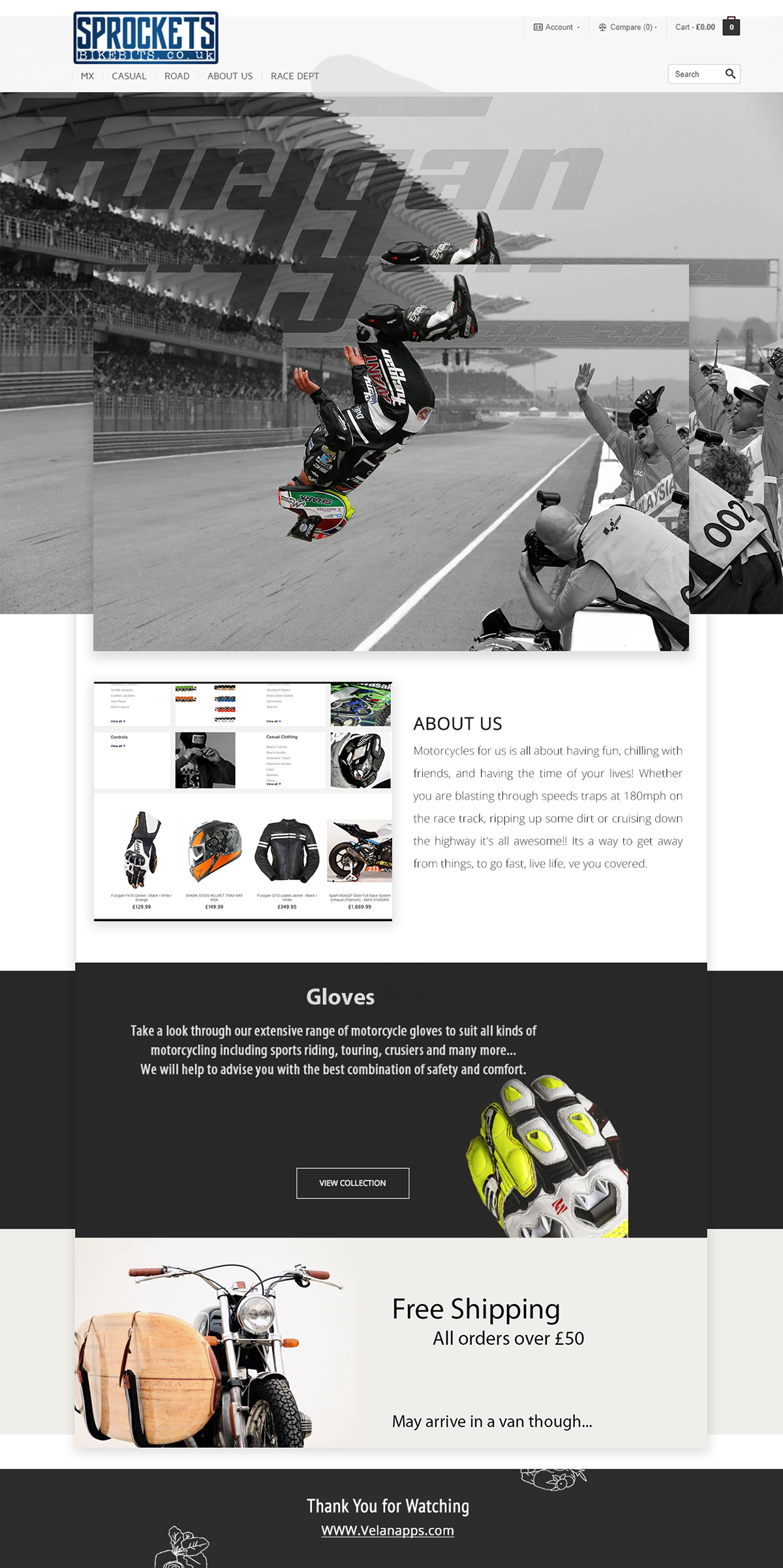 Adobe Portfolio landing page Web Design  Velan magento