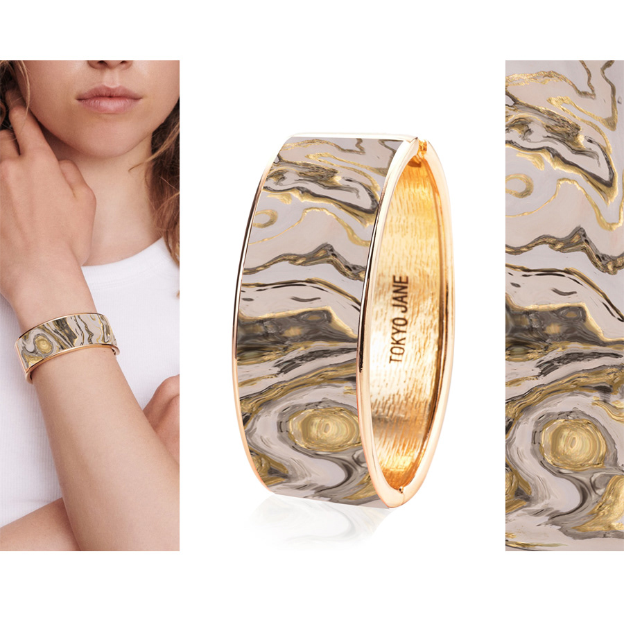 Abstract Art akwaflorell bracelet design fashion accessory gold jewelry Marble pattern design  surface design