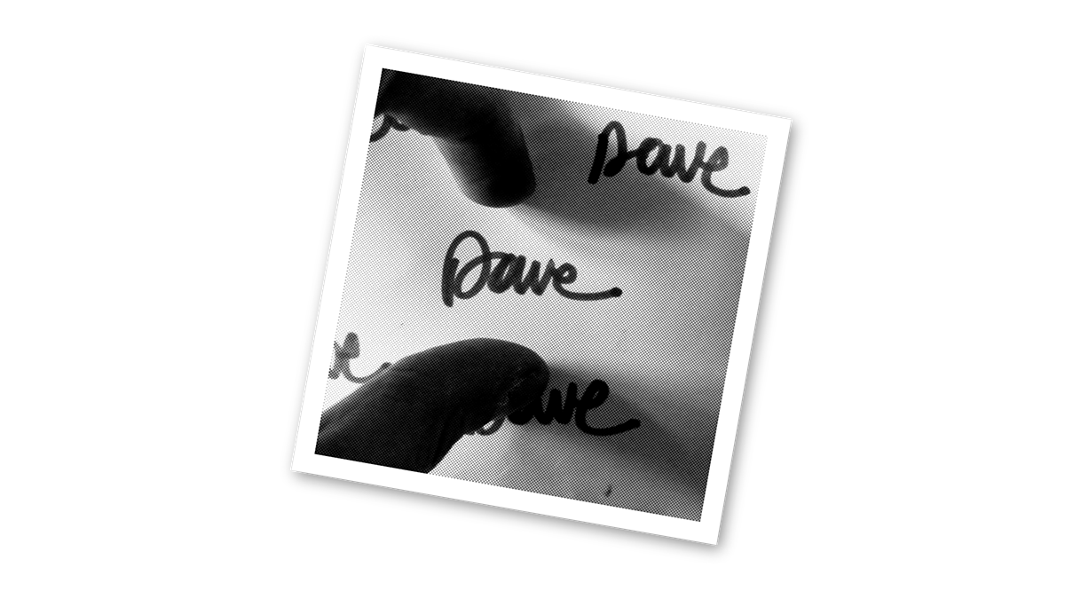 dave humphrey logo Rebrand RESTYLING handwriting self blue
