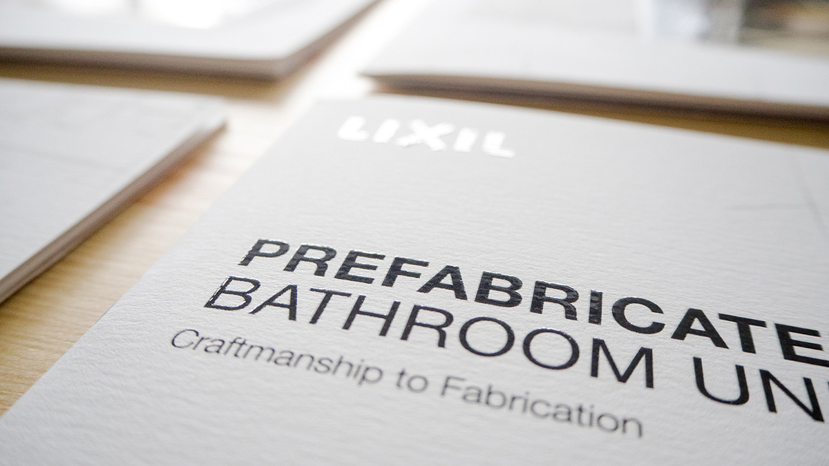 pbu prefabricated bathroom units hotel sketching bathroom brochure material Layout Craftmanship Interior japan Technology toilet