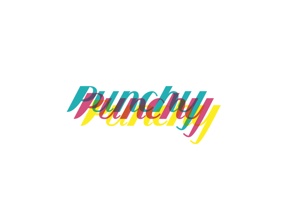punchy Typeface logo monograms Poster Design