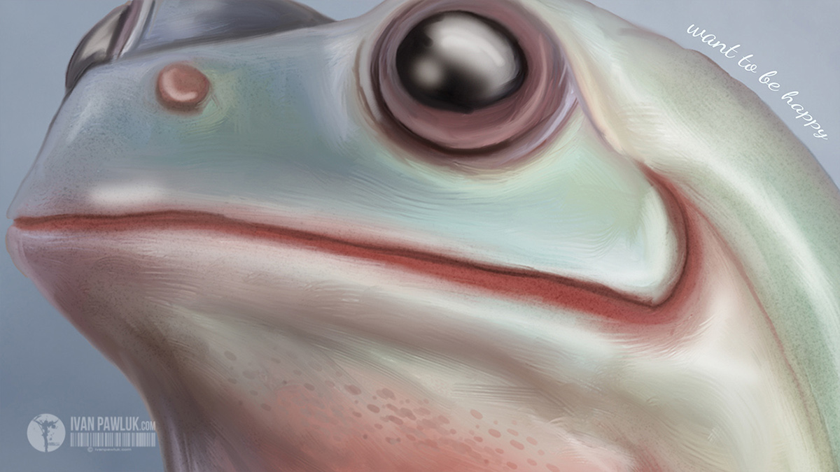 camaleon  frog ivan pawluk digital life Painting art Nature chameleon